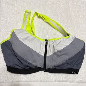 VSX Gray and Neon Yellow Sports Bra